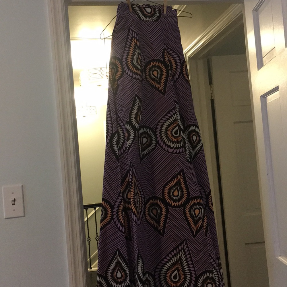 Multi color maxi skirt.